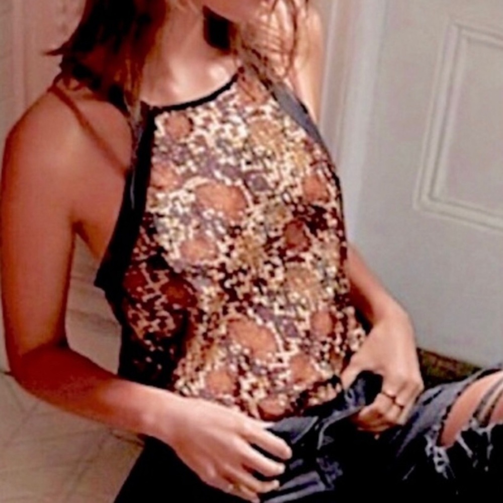 Free People Intimately Snakeskin Bodysuit
